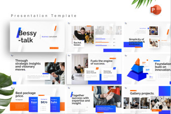 Blue Orange Business Consultant Presentation Template